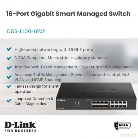 16-Port Gigabit Smart Managed