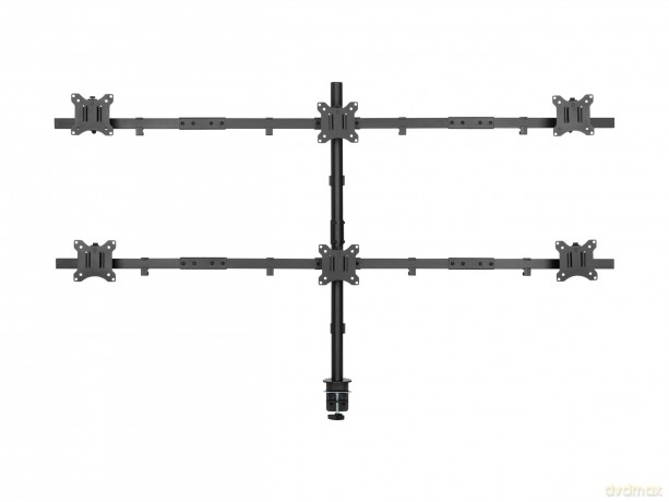17"-32" Articulating 6 Monitor Desk