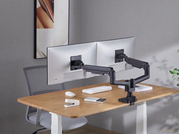 17"-35" Heavy-Duty Dual Monitor Des