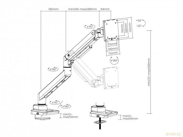17"-49" Heavy-Duty Monitor Desk Mou