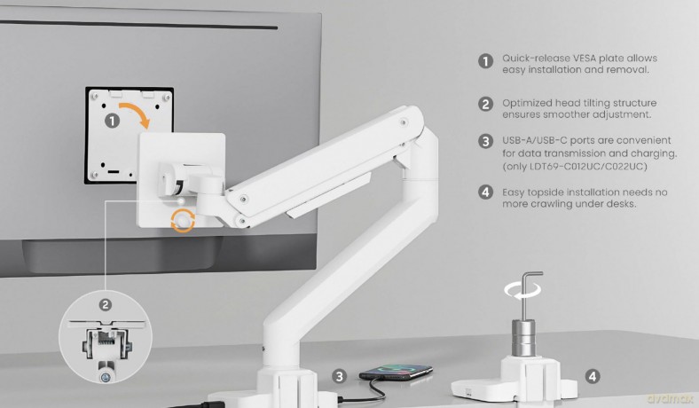 17"-49" Heavy-Duty Monitor Desk Mou
