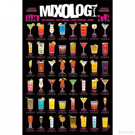1art1, 49075, Poster, Motivo: Cocktails - Mixology, 91 X 61 Cm
