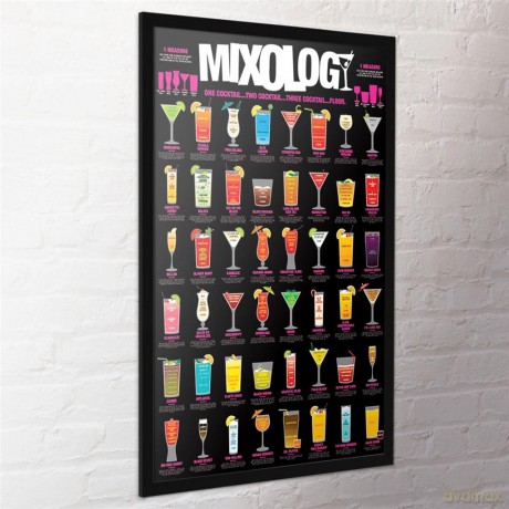 1art1, 49075, Poster, Motivo: Cocktails - Mixology, 91 X 61 Cm