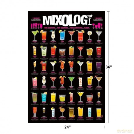1art1, 49075, Poster, Motivo: Cocktails - Mixology, 91 X 61 Cm