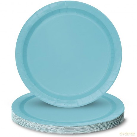 20 Trrfc Teal 7" Plt Sup Qs. Piatto Carta 18 Cm Terrific Teal - Verde Acqua Sup
