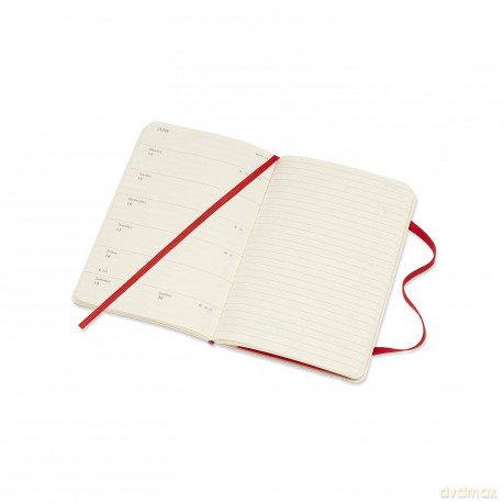 2021 - Wekelijks - Pocket (9x14 Cm) - Scarlet Red - Zachte Kaft