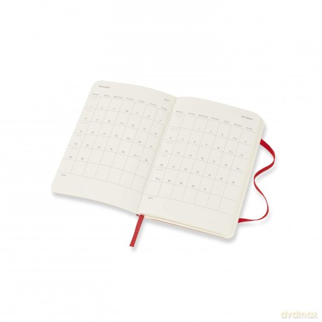 2021 - Wekelijks - Pocket (9x14 Cm) - Scarlet Red - Zachte Kaft