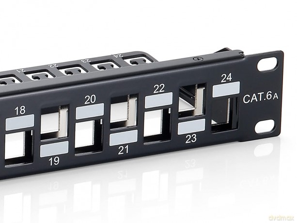 24-Port Keystone Cat.6a Shielded