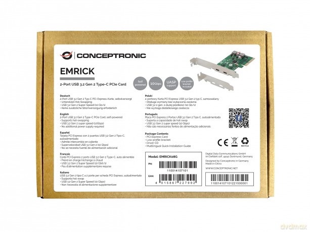 2-Port Usb 3.2 Gen 2 Type-C Pcie