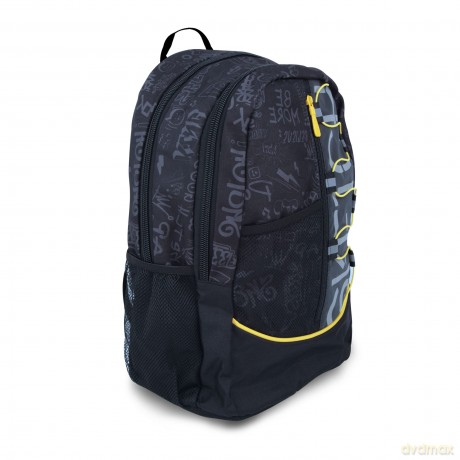 3 Zip Backpack Black