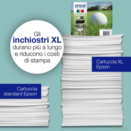 3720dwf, Mag., 10,8ml, Nr.34xl, T3473, Golfball (Stk)-Epson Durabrite Ultra Ink Nr.34xl Mag.