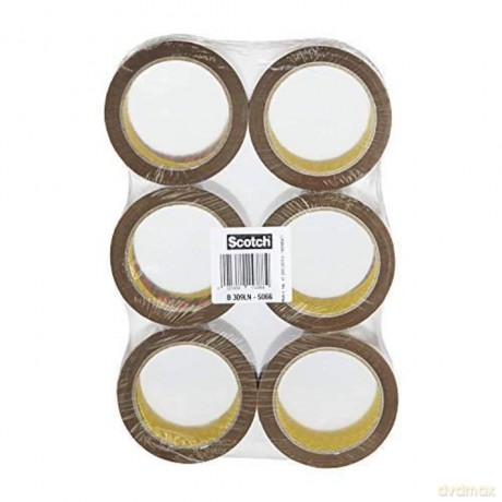 3m Post-It - Nastro Da Imballo Ppl Acrilico A Base D'Acqua Avana 50mmx66m (6 Pz)