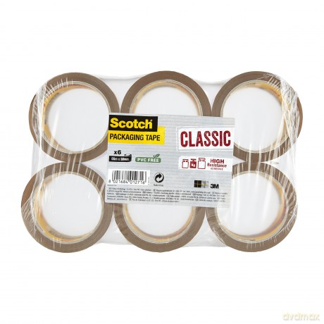 3m Post-It - Nastro Da Imballo Ppl Hot Melt Avana 50mmx66m (6 Pz)