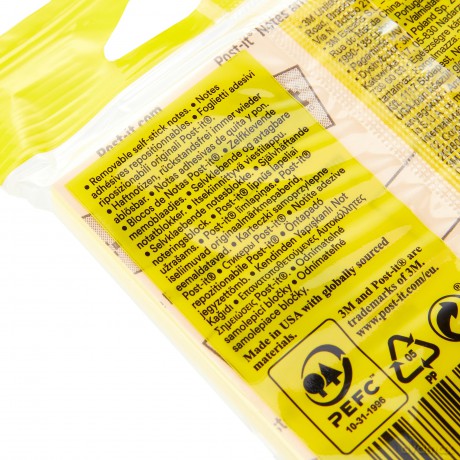 3M Post-it Notes - Flow Pack Appendibili 100 Fogli Gialli 76x76mm