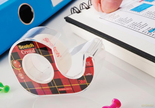 3M Post-it Scotch - Nastro Adesivo Supertrasparente Con Chiocciola 19mmx10m