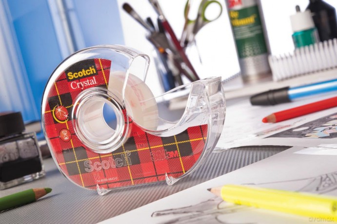 3M Post-it Scotch - Nastro Adesivo Supertrasparente Con Chiocciola 19mmx10m