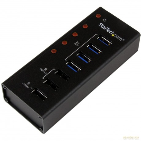4 Port Usb 3.0 Hub - 3 Dedicated Usb Charging Ports - Wall Mountable - Metal - Powered Usb Hub - Usb Splitter