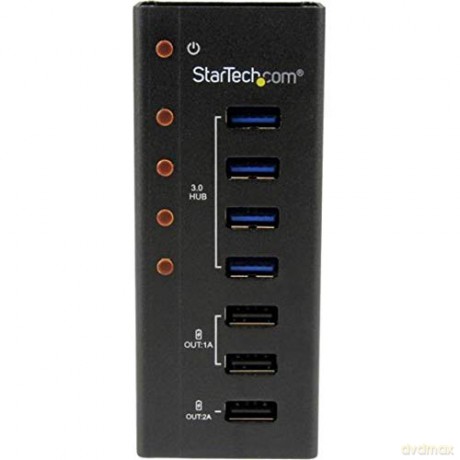 4 Port Usb 3.0 Hub - 3 Dedicated Usb Charging Ports - Wall Mountable - Metal - Powered Usb Hub - Usb Splitter