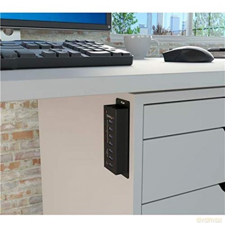 4 Port Usb 3.0 Hub - 3 Dedicated Usb Charging Ports - Wall Mountable - Metal - Powered Usb Hub - Usb Splitter