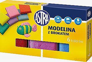 Modelina Z Brokatem 6 Kolorów [SZKOŁA]
