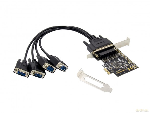 4-Port Db9 Rs232 Serial Pcie Card