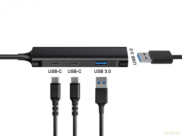 4-Port Usb 3.0 Hub 2 Usb-C 2usb A