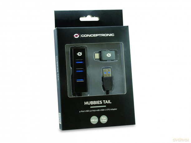 4-Ports Usb 3.0 Hub With Usb-C