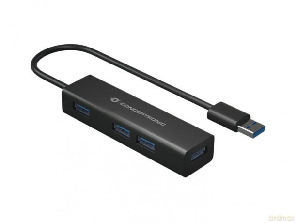 4-Ports Usb 3.0 Hub With Usb-C Adap