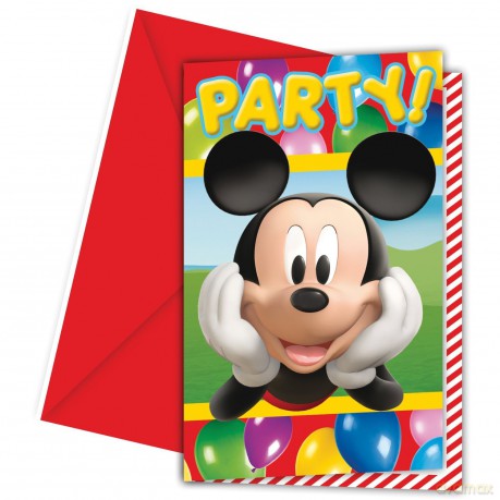 6 Biglietti D'Invito Per Feste A Tema Casa Di Topolino