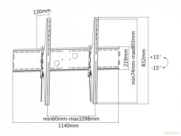 60 -100 Tilt Curved Tv Wallbracket