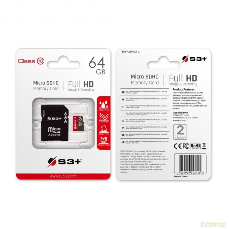 64gb S3+ Microsdhc Uhs-I U3