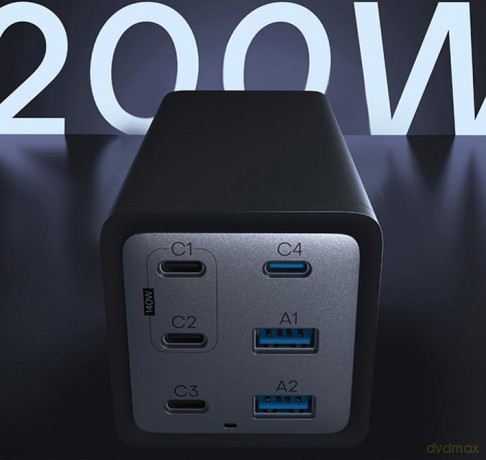 6-Port 200w Gan Usb Pd Charger With