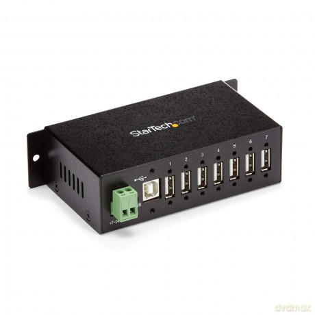 7 Port Industrial Usb 3.0 Hub - Rugged - Black Metal - Mountable - Usb 3 Hub - Usb Extender - Powered Usb 3.0 Hub - Usb Splitter