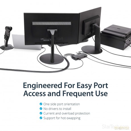 7 Port Usb 3.0 Hub - 7 X Superspeed Usb 3.0 - With Power Adapter - Usb 3 Hub - Usb Splitter - Powered Usb 3.0 Hub - Usb Extender