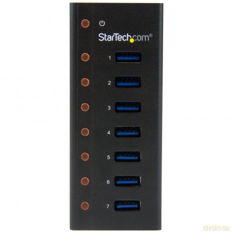 7 Port Usb 3.0 Hub - Metal Enclosure - Desktop Or Wall Mountable - Usb 3 Hub - Usb Extender - Powered Usb 3.0 Hub - Usb Splitter