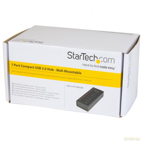 7 Port Usb 3.0 Hub - Metal Enclosure - Desktop Or Wall Mountable - Usb 3 Hub - Usb Extender - Powered Usb 3.0 Hub - Usb Splitter