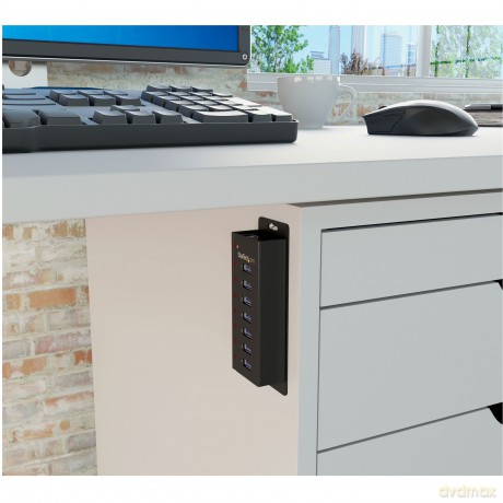 7 Port Usb 3.0 Hub - Metal Enclosure - Desktop Or Wall Mountable - Usb 3 Hub - Usb Extender - Powered Usb 3.0 Hub - Usb Splitter