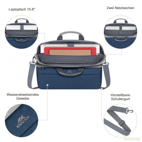 7532 Grey/Dark Blue Bag 15.6