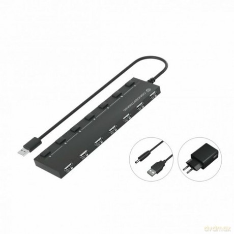 7-Port Usb 2.0 Hub With Power Adapt