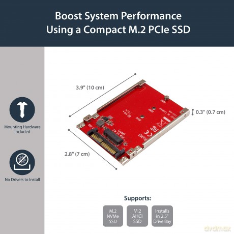 8639) Adapter For M.2 Pcie Nvme Ssds