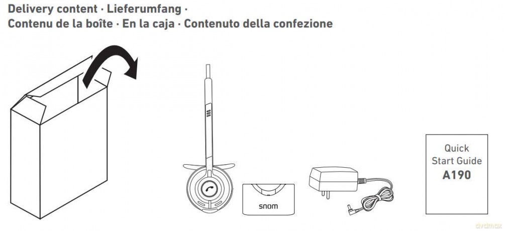 A190 Dect Headset For D3x5/7x0/D