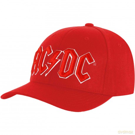 AC/DC Men's Baseball Cap: Red Logo (Red)