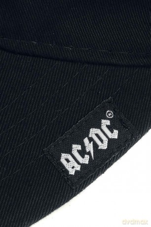 AC/DC Men's Baseball Cap: Red Logo with High Embossed Application