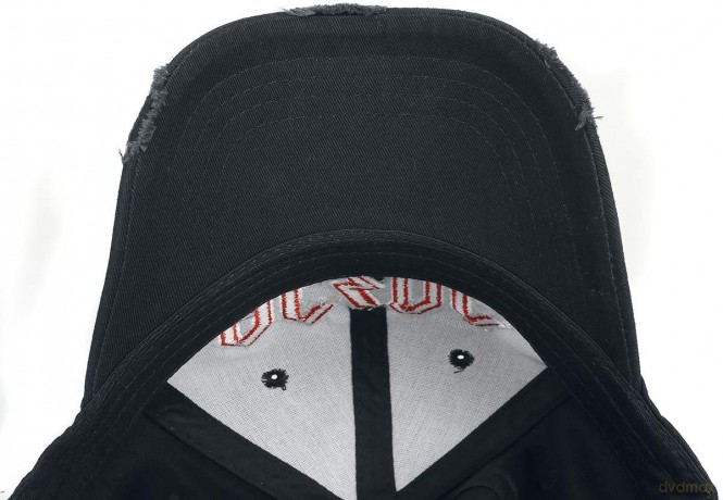 AC/DC Men's Baseball Cap: Red Logo with High Embossed Application