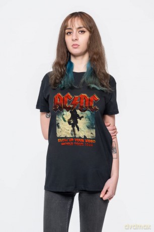 AC/DC Men's Tee: Blow Up Your Video (Medium)