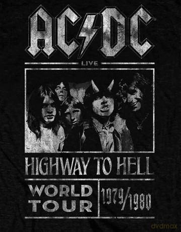 AC/DC Men's Tee: Highway to Hell World Tour 1979/1980 (Medium)