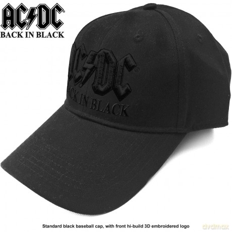 AC/DC Unisex Baseball Cap: Back in Black