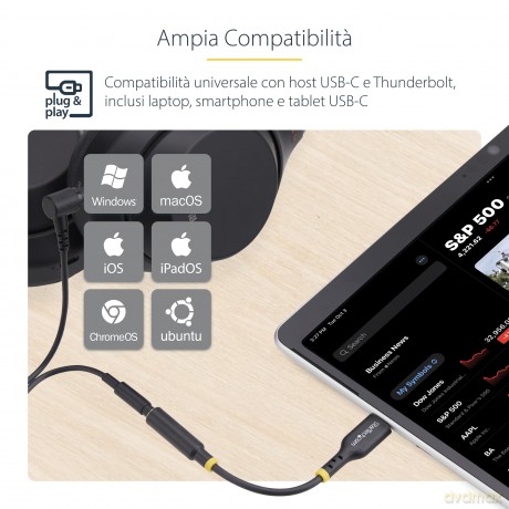 Adattatore Audio Usb-C A 3.5mm
