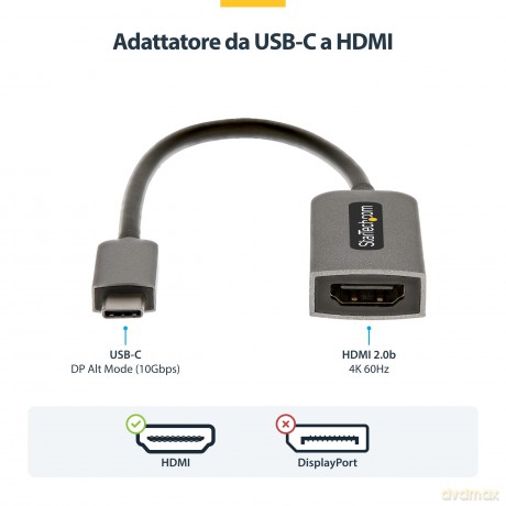 Adattatore Da Usb-C A Hdmi 4k