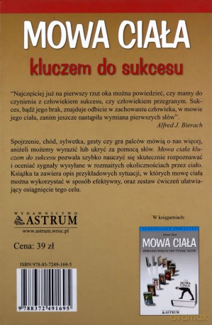 Mowa Ciała Kluczem Do Sukcesu - Alfred J. Bierach [KSIĄŻKA]